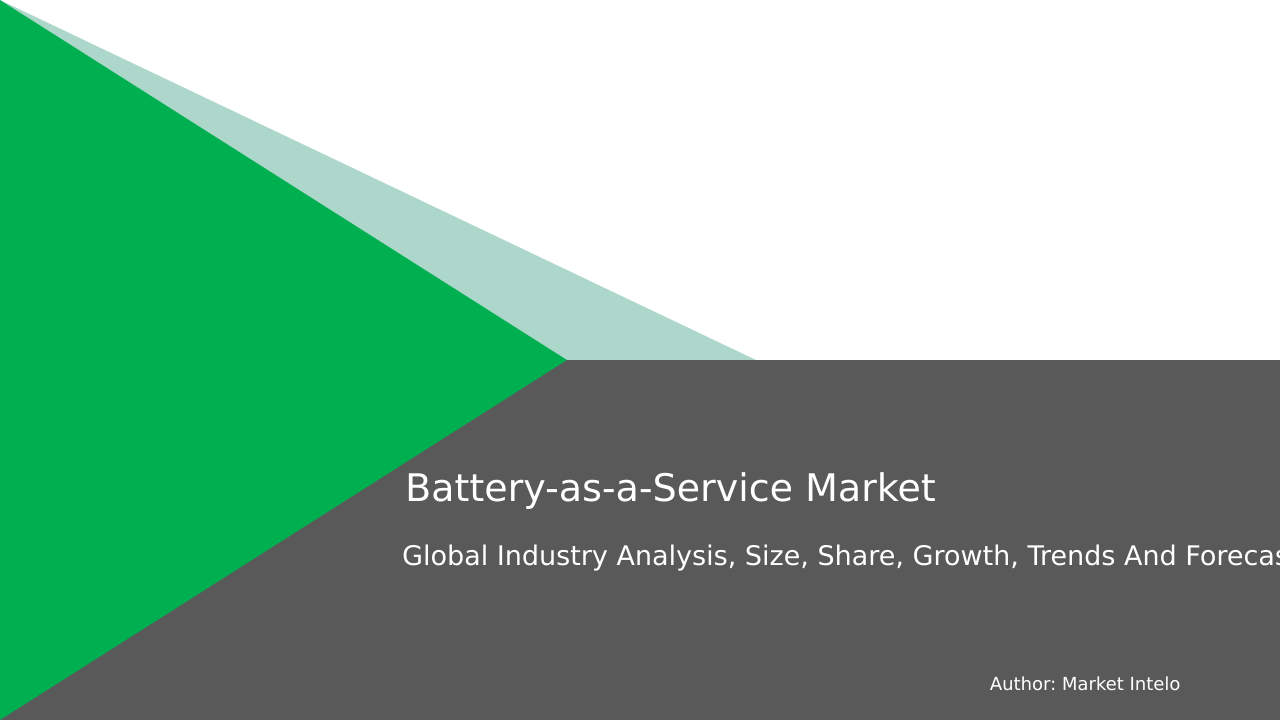 Battery as a Service Market Research Report 2033